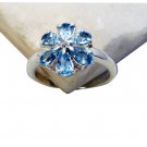 Riyo Blue Topaz Old Silver Jewellery Toe Ring Jewelry Sz 7 Srbto7-10056