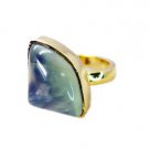 Riyo Prehnite  Gold Plated Ecclesiastical Ring Sz 7 Gprpre7-60019
