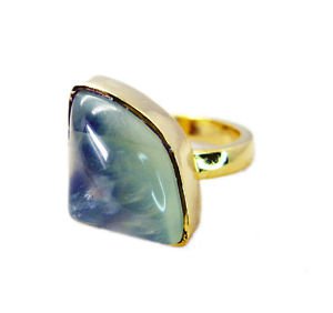 Riyo Prehnite  Gold Plated Ecclesiastical Ring Sz 7 Gprpre7-60019