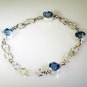 Riyo Blue Topaz Discount Jewellery Solid Silver Bracelet L 7.5in Sbrabtz-10011