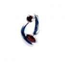 Riyo Garnet Hallmarked Silver Taxco Silver Pendants L 0.5in Spgar-26049