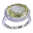 Riyo Yellow 925 sterling silver Lemon Quartz Ring likely gemstone jewellery indi