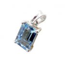 Riyo Blue Topaz Silver Tribal Jewelry Bead Pendant L 0.7in Spbto-10008