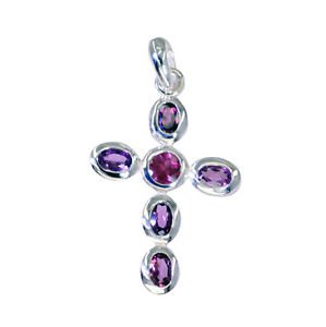 Riyo Garnet High Quality Silver Jewelry Floral Pendants L 1.7in Spgar-26066