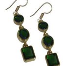 Riyo Green Gold Plated Emerald CZ Earring eye-catching handmade jewellery online
