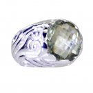 Riyo Green Amethyst Silver Jewelry Tags Purity Ring Jewelry Sz 6 Srgam6-28064