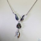Riyo  Gemstone Gemstone Jewellery Silver Teardrop Necklace L 16in Snmul-52009