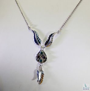 Riyo  Gemstone Gemstone Jewellery Silver Teardrop Necklace L 16in Snmul-52009