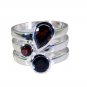 Riyo Garnet Fair Trade Silver Jewellery Man Silver Ring Sz 8 Srgar8-26179
