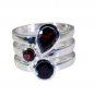 Riyo Garnet Fair Trade Silver Jewellery Man Silver Ring Sz 8 Srgar8-26179