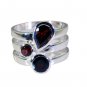 Riyo Garnet Fair Trade Silver Jewellery Man Silver Ring Sz 8 Srgar8-26179
