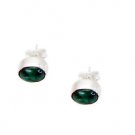 Riyo Malachite Silver Celebrity Earring L 0.2in Semal-48013