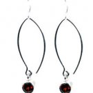 Riyo Garnet Silver Jewelry Shop Earrings L 1.2in Segar-26038