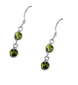 Riyo Peridot Online Silver Jewelry Earring L 0.7in Seper-58038