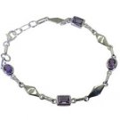 Riyo Purple 925 sterling silver Amethyst Bracelet well-favored handmade gemstone
