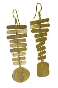 Riyo Plain Gold Plated plain Earring handsome colored gemstone jewelry GPEPLA-12