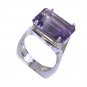 Riyo Amethyst Simple Silver Jewelry Silver Ring Bands Sz 7 Srame7-2046