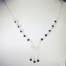Riyo Garnet Real Jewelry Chunky Silver Necklace L 16in Sngar-26008