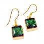 Riyogems Dichroic Glass Wholesale Gold Plated Party Wear Earring L 1.2in Gpedgl-