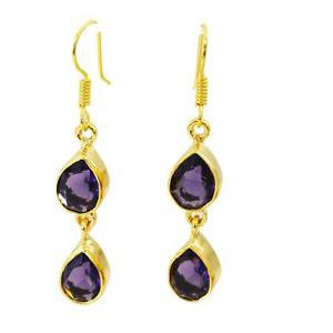 Riyogems Amethyst Cz 18kt Y Gold Plating India Jewellery L 1in Gpeamcz-88003