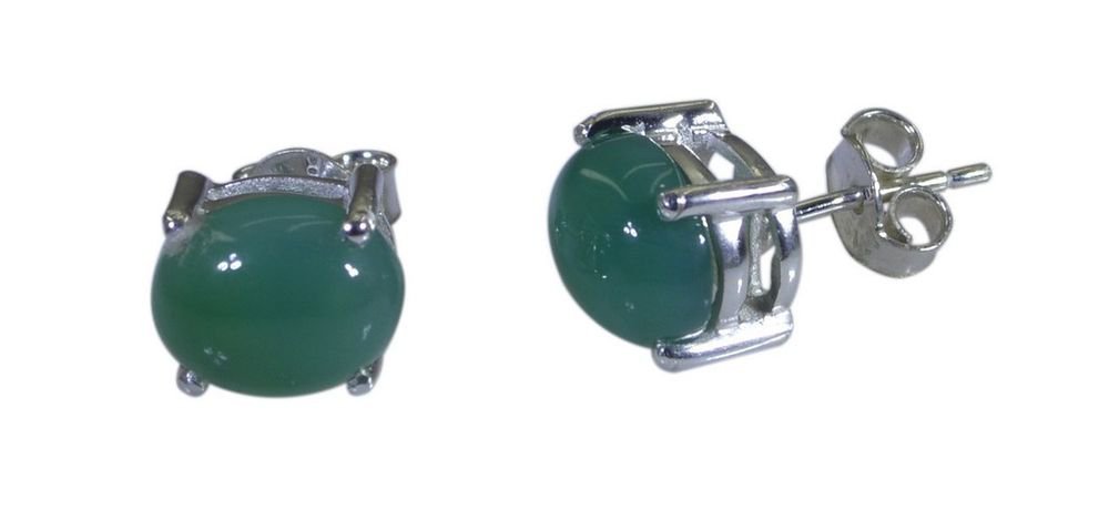 Riyo Green 925 sterling silver Green Oynx Earring prettyish lab created gemstone