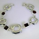 Riyo Garnet Cheap Jewellery Online Silver Chunky Bracelet L 7.5in Sbragar-26029