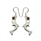 Riyo Red Garnet 925 Solid Sterling Silver Snag Free Earring L 2in Segar-26102