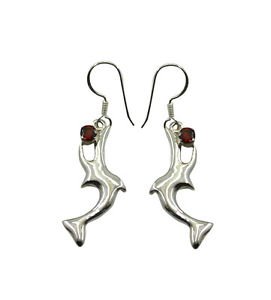 Riyo Red Garnet 925 Solid Sterling Silver Snag Free Earring L 2in Segar-26102