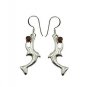 Riyo Red Garnet 925 Solid Sterling Silver Snag Free Earring L 2in Segar-26102