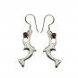 Riyo Red Garnet 925 Solid Sterling Silver Snag Free Earring L 2in Segar-26102