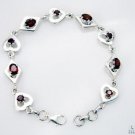 Riyo Garnet Best Jewellery Personalised Silver Bracelet L 7.5in Sbragar-26008