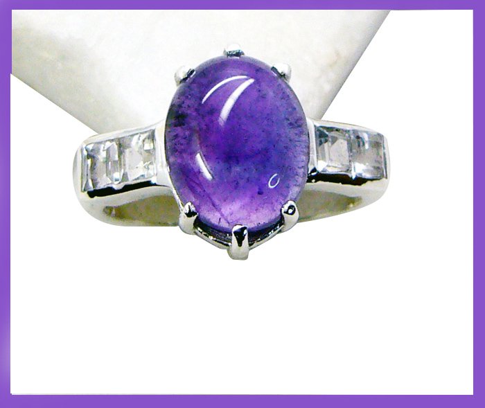 Riyo Amethyst 925e Silver Jewelry List Mourning Ring Jewellery Sz 8 Srame8-2116