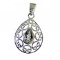 Riyo Green Amethyst Wholesale Silver Jewelry Key Pendants L 1.2in Spgam-28014