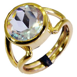 Riyo Dichroic Glass Gold Plated Jewellery Guard Ring Sz 8 Gprdgl8-22003