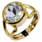 Riyo Dichroic Glass Gold Plated Jewellery Guard Ring Sz 8 Gprdgl8-22003