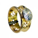 White Cz 18.Kt Gold Platings Pre Engagement Ring