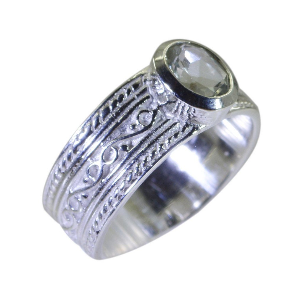 Riyo Green 925 sterling silver Green Amethyst Ring teasing fine jewelry store SR