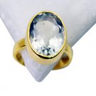 Riyo Green Amethyst 18 Kt Gold Platings Friendship Ring Sz 8 Gprgam8-28059