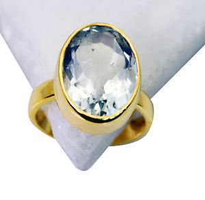 Riyo Green Amethyst 18 Kt Gold Platings Friendship Ring Sz 8 Gprgam8-28059