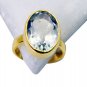 Riyo Green Amethyst 18 Kt Gold Platings Friendship Ring Sz 8 Gprgam8-28059