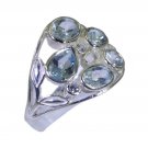 Riyo Blue  925 sterling silver Blue Topaz  Ring glorious best jewelry store SRBT
