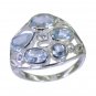 Riyo Blue  925 sterling silver Blue Topaz  Ring glorious best jewelry store SRBT