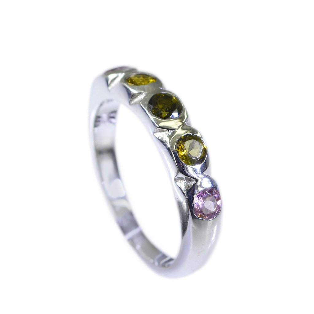 Riyo Tourmaline Silver Sterling Twisted Silver Ring Sz 6 Srtou6-84047