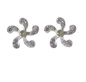 Riyo Green Peridot 925 Solid Sterling Silver Gorgeous Earring L 0.5in Seper-5808