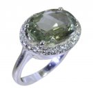 Riyo Green 925 sterling silver Green Amethyst Ring taking fine gemstone jewelry