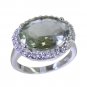 Riyo Green 925 sterling silver Green Amethyst Ring taking fine gemstone jewelry