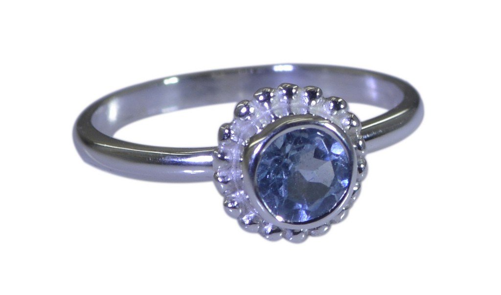 Riyo Blue  925 sterling silver Blue Topaz  Ring stunning asian jewelry store SRB