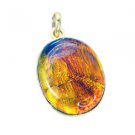 Riyogems Dichroic Glass Gold Plated Jewellery Baby Pendants L 1.7in Gppdgl-22022