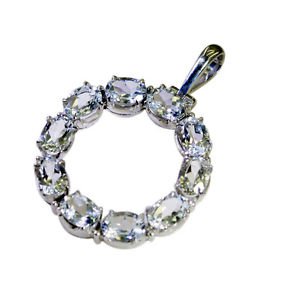 Riyo A White Topaz 925 Solid Sterling Silver Eco Friendly Pendant L 1.5in Spwhcz
