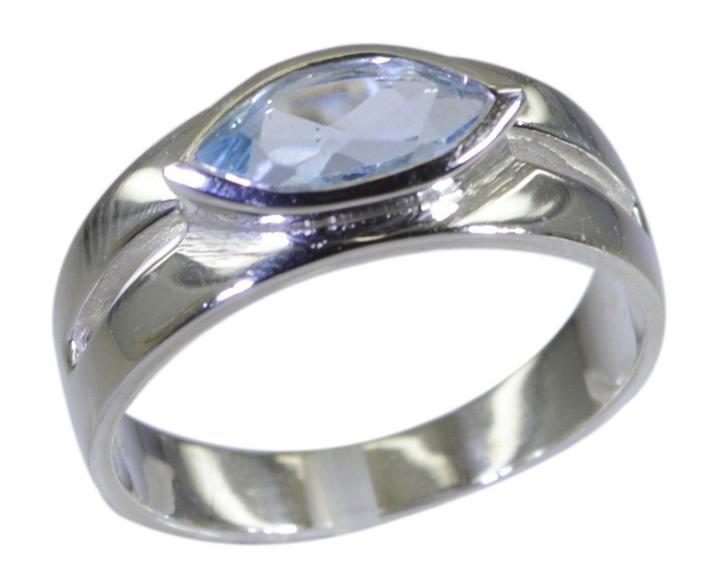 Riyo Blue  925 sterling silver Blue Topaz  Ring alluring buy gemstone jewelry SR